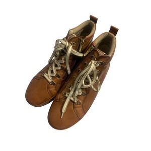 Pikolinos Men's Leather Ankle‎ Boots Lace Up Side Zip Brown Size 40 EU